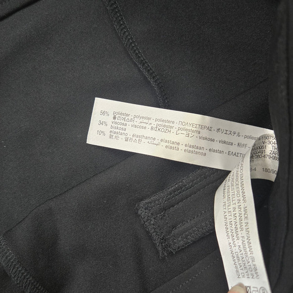 Zara Black Mini Flare High Waisted Wide Leg Split Minimal Dress Pants Size XXL - Picture 9 of 11